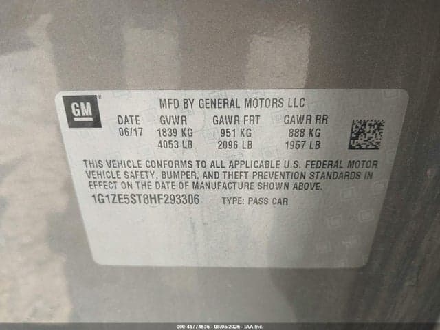 2017 CHEVROLET MALIBU 1LT 9