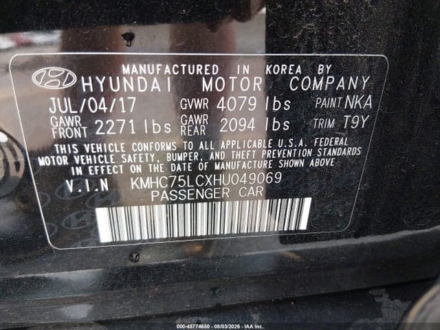 2017 HYUNDAI IONIQ HYBRID SEL 9