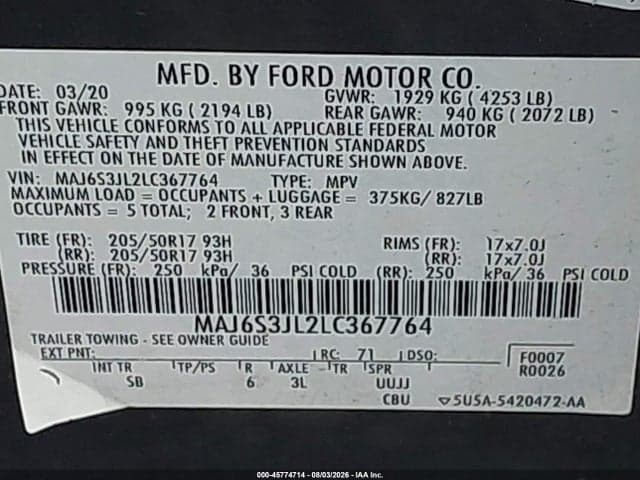 2020 FORD ECOSPORT SES 9