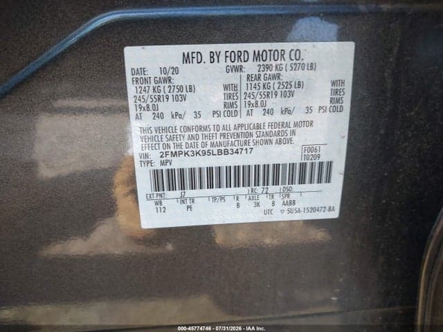 2020 FORD EDGE TITANIUM 9