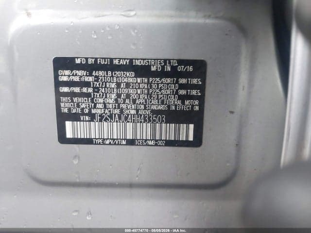 2017 SUBARU FORESTER 2.5I LIMITED 8