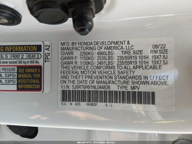2022 HONDA CR-V HYBRID TOURING 9