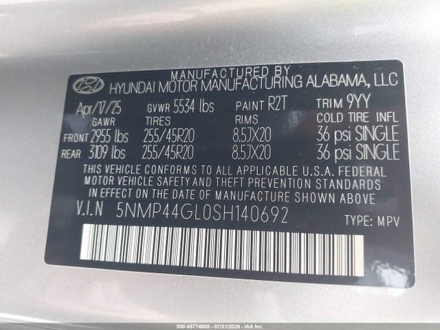 2025 HYUNDAI SANTA FE LIMITED 9
