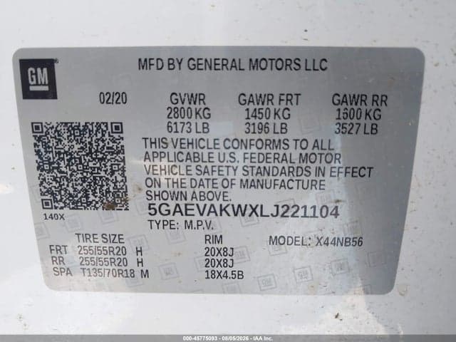 2020 BUICK ENCLAVE AWD ESSENCE 9