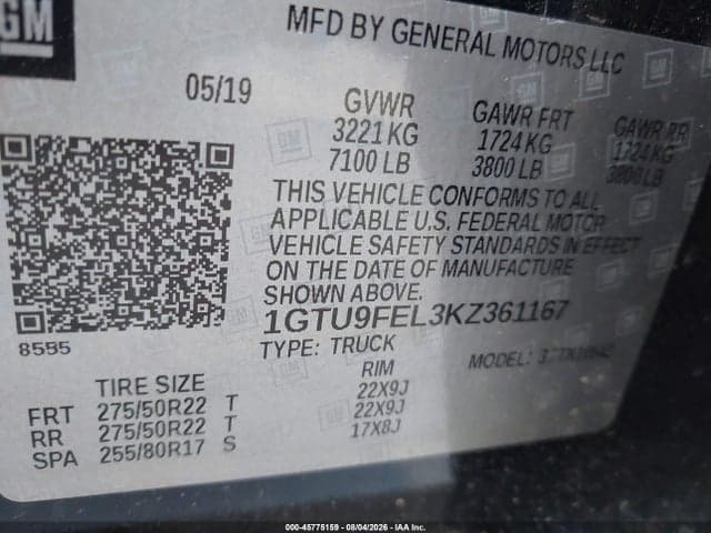 2019 GMC SIERRA 1500 DENALI 9