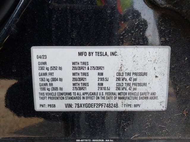 2023 TESLA MODEL Y PERFORMANCE DUAL MOTOR ALL-WHEEL DRIVE 9