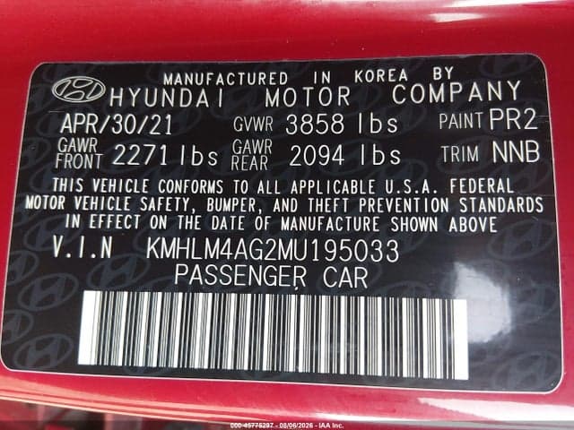 2021 HYUNDAI ELANTRA SEL 9