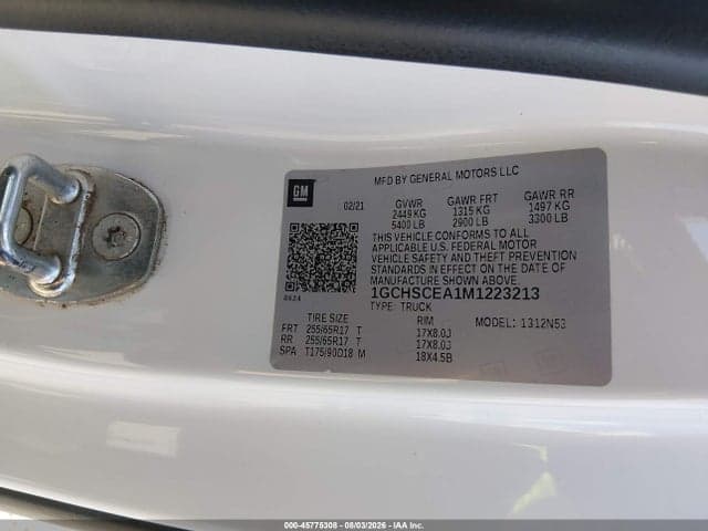 2021 CHEVROLET COLORADO 2WD LONG BOX LT 9