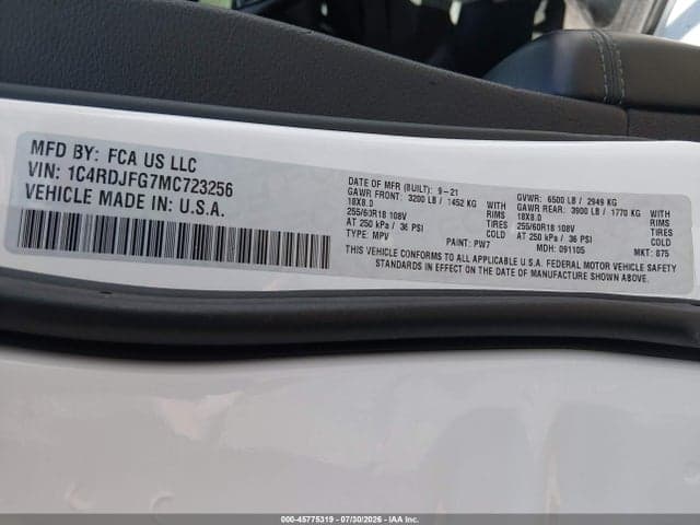 2021 DODGE DURANGO PURSUIT AWD 9