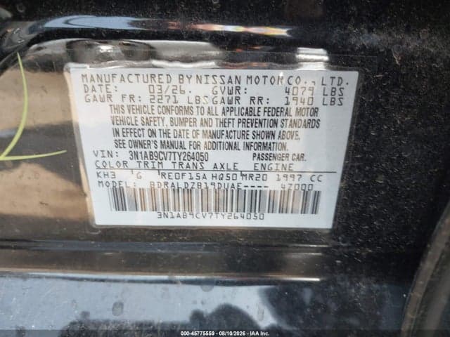 2026 NISSAN SENTRA SV 9