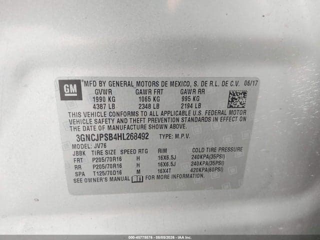 2017 CHEVROLET TRAX LT 9
