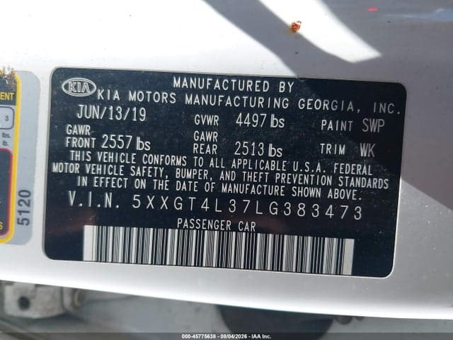2020 KIA OPTIMA LX 9