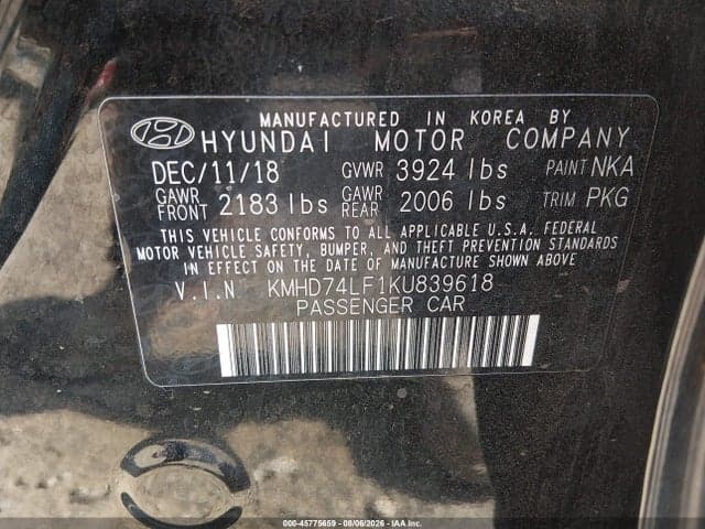 2019 HYUNDAI ELANTRA SE 9