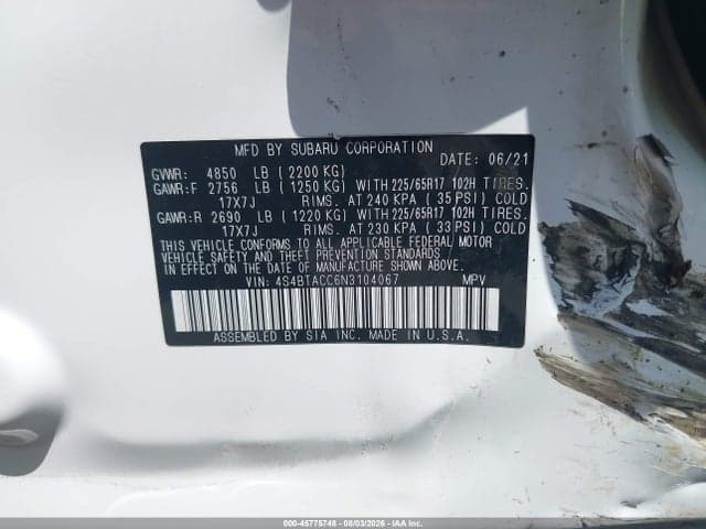 2022 SUBARU OUTBACK PREMIUM 9