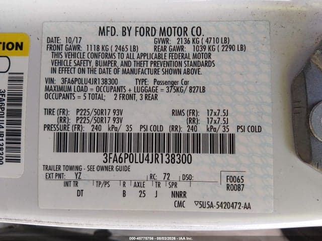 2018 FORD FUSION HYBRID SE 9