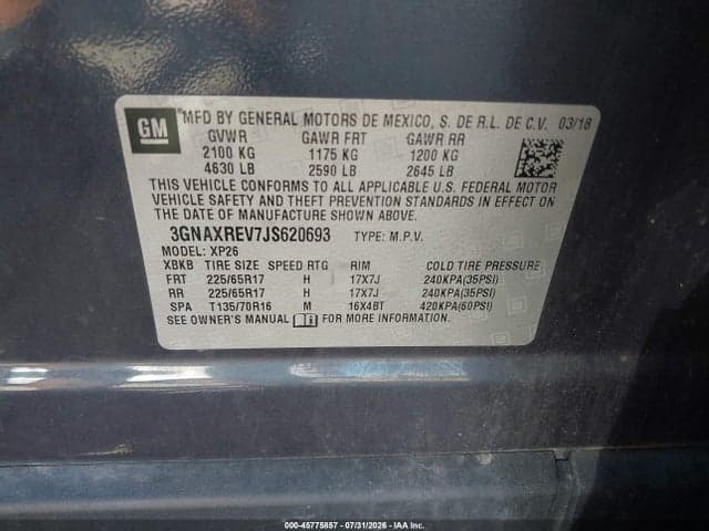 2018 CHEVROLET EQUINOX LS 9