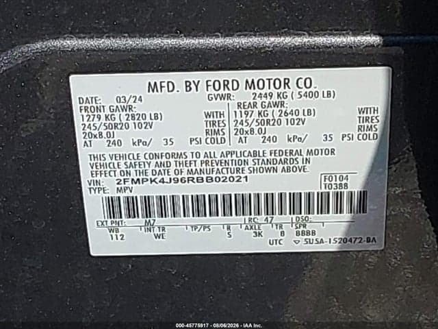 2024 FORD EDGE ST-LINE 9