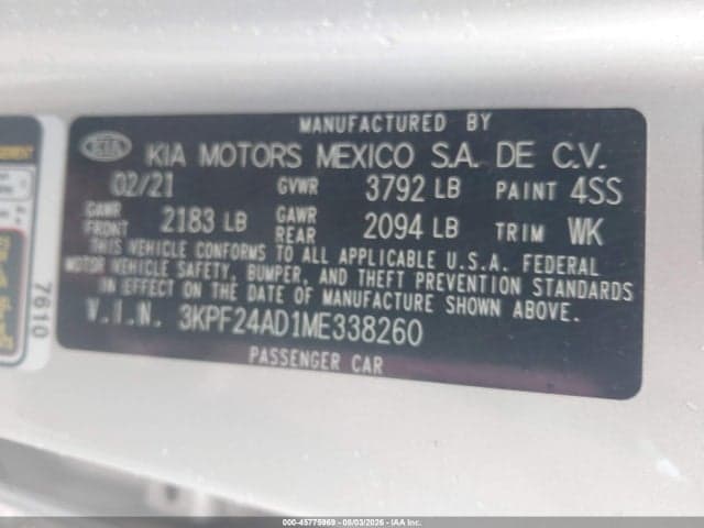 2021 KIA FORTE LXS 9