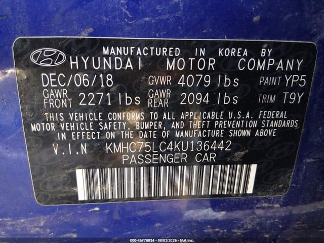 2019 HYUNDAI IONIQ HYBRID SEL 9