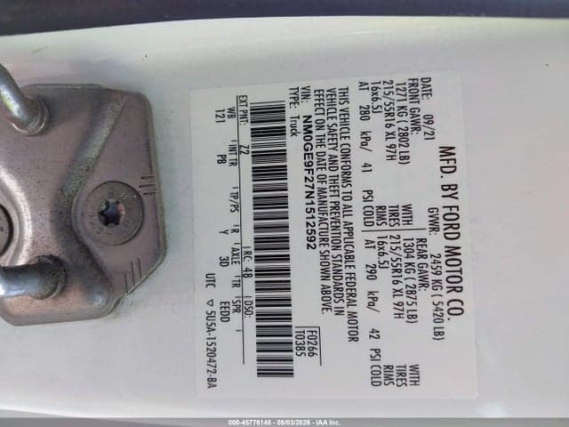 2022 FORD TRANSIT CONNECT XLT PASSENGER 9
