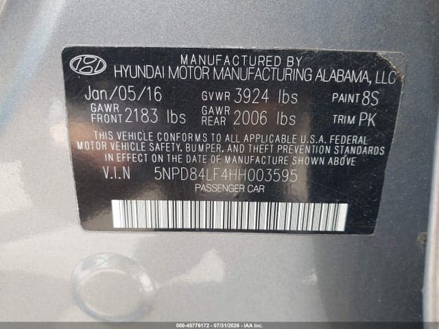 2017 HYUNDAI ELANTRA SE 9