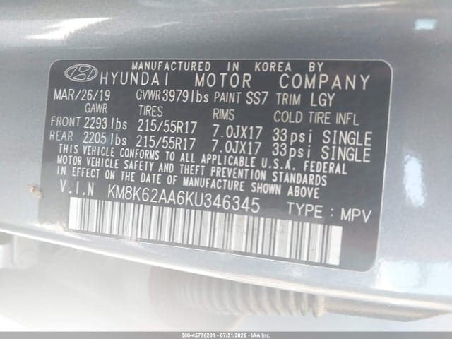 2019 HYUNDAI KONA SEL 10
