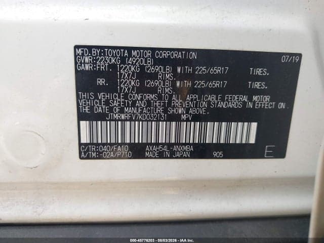 2019 TOYOTA RAV4 HYBRID XLE 9