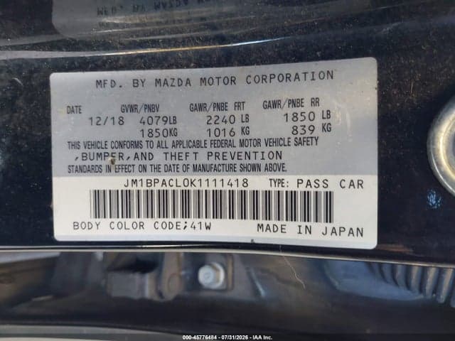 2019 MAZDA 3 PREFERRED PLUS 9
