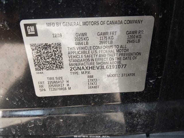 2020 CHEVROLET EQUINOX FWD LS 9