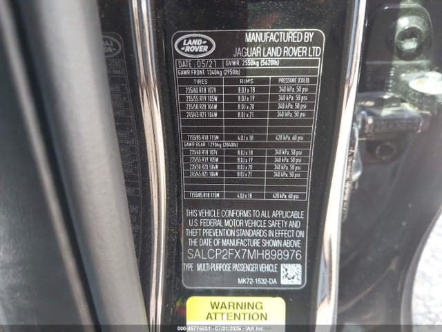 2021 LAND ROVER DISCOVERY SPORT SE 9