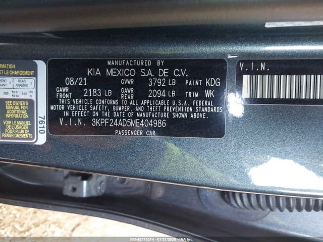 2021 KIA FORTE LXS 9