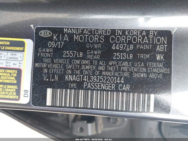 2018 KIA OPTIMA LX 9