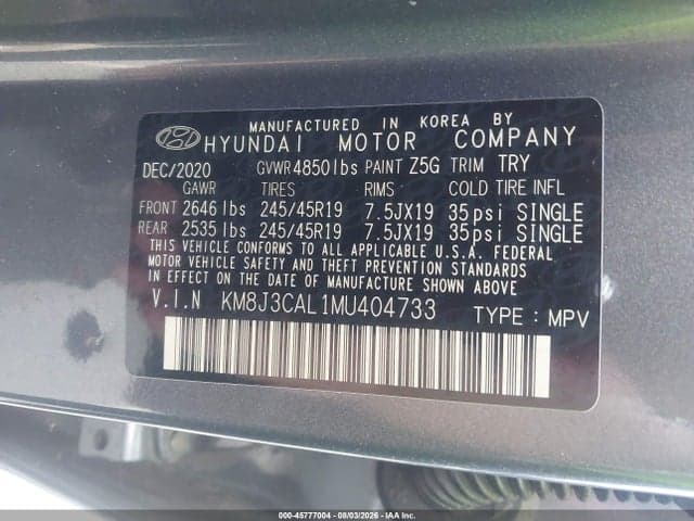 2021 HYUNDAI TUCSON SPORT 9