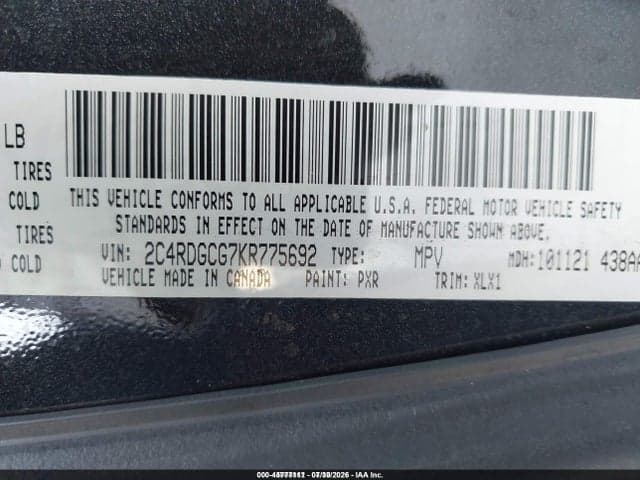 2019 DODGE GRAND CARAVAN SXT 9
