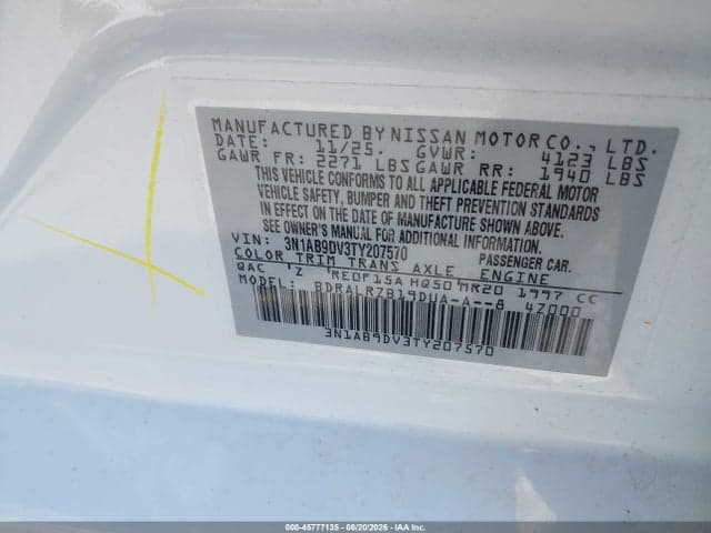 2026 NISSAN SENTRA SR 9