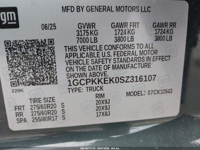 2025 CHEVROLET SILVERADO 1500 4WD SHORT BED LT WITH 2FL 9