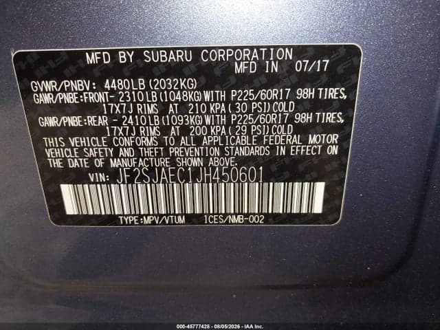 2018 SUBARU FORESTER 2.5I PREMIUM 9