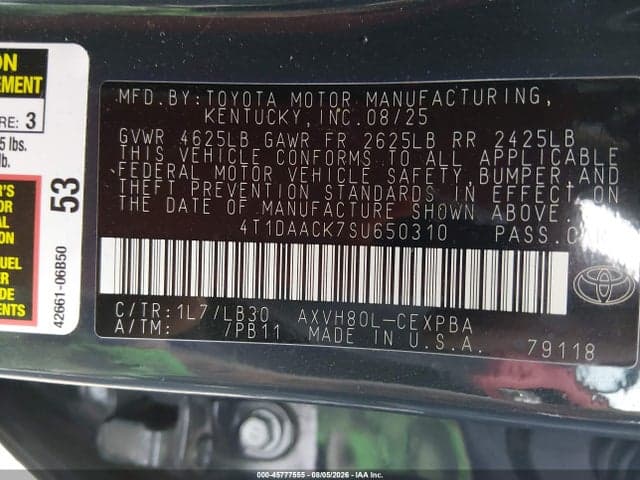 2025 TOYOTA CAMRY XSE 9