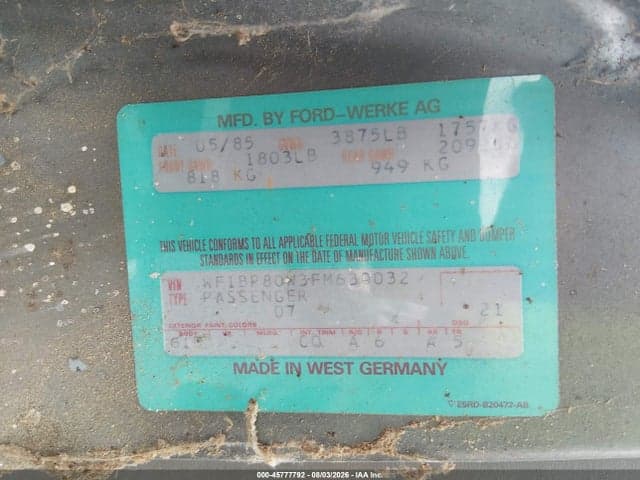 1985 MERKUR XR4TI 9