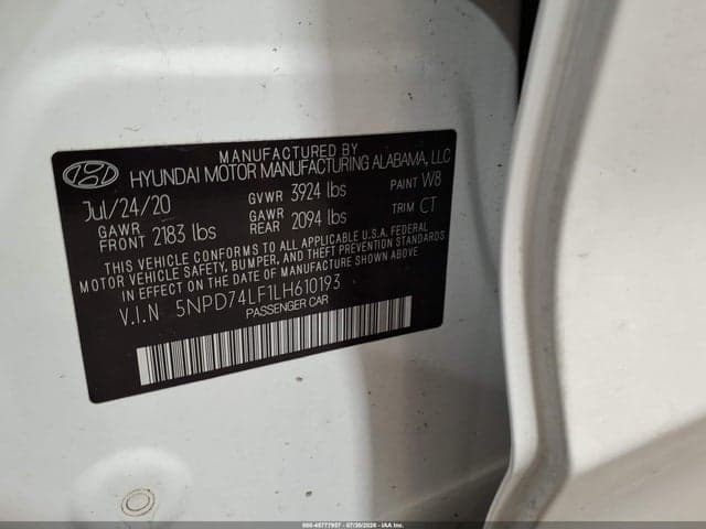 2020 HYUNDAI ELANTRA SE 9