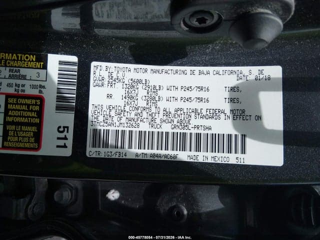 2018 TOYOTA TACOMA SR V6 9