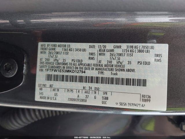 2021 FORD F-150 XLT 9