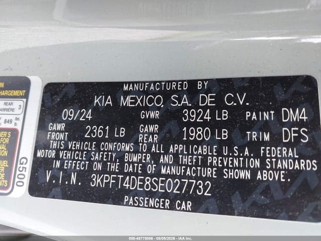 2025 KIA K4 LXS 9