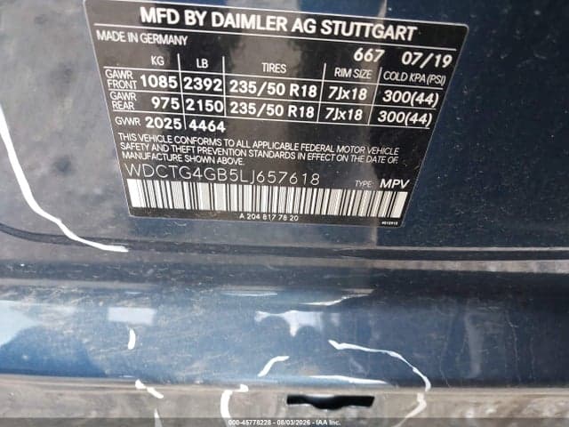 2020 MERCEDES-BENZ GLA 250 4MATIC 9
