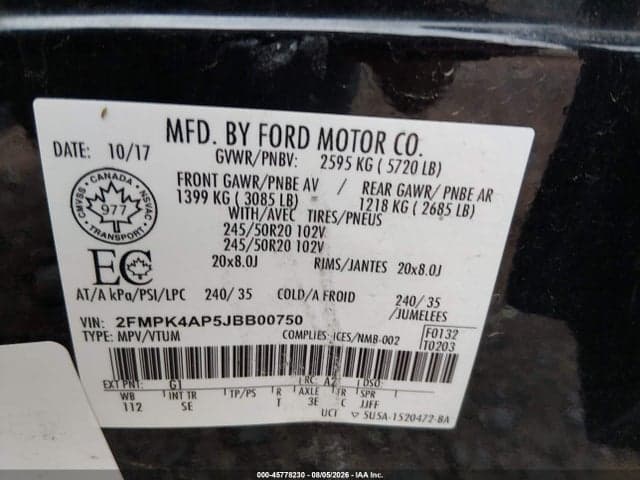 2018 FORD EDGE SPORT 9