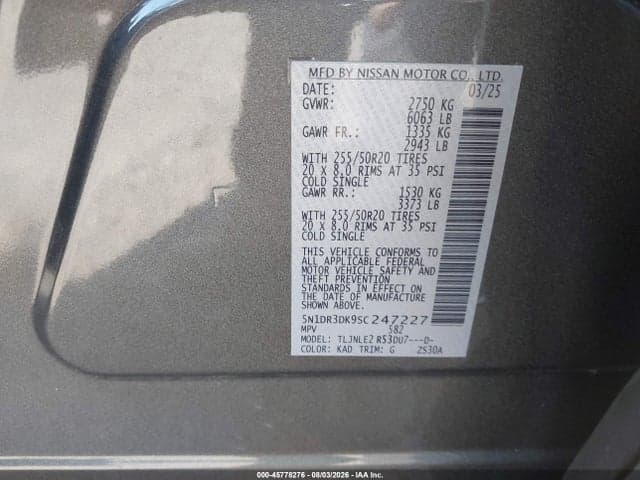 2025 NISSAN PATHFINDER PLATINUM 4WD 9