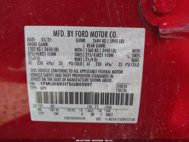 2025 FORD EXPLORER ST-LINE 9