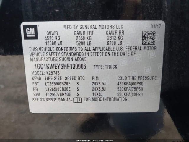 2017 CHEVROLET SILVERADO 2500HD LTZ 9