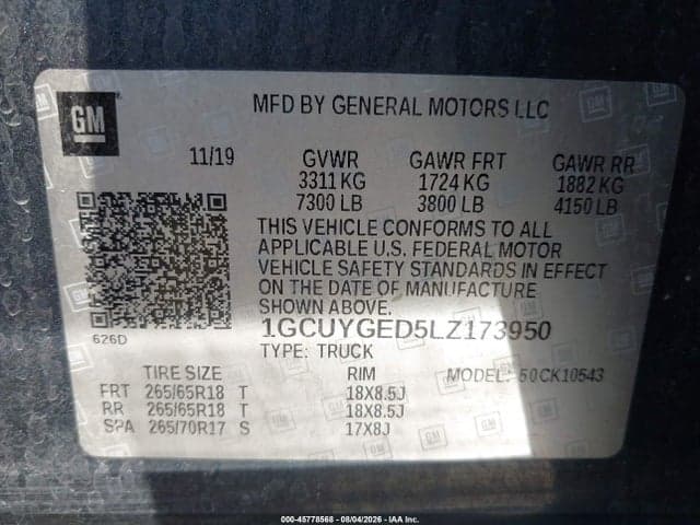2020 CHEVROLET SILVERADO 1500 4WD SHORT BED LTZ 9