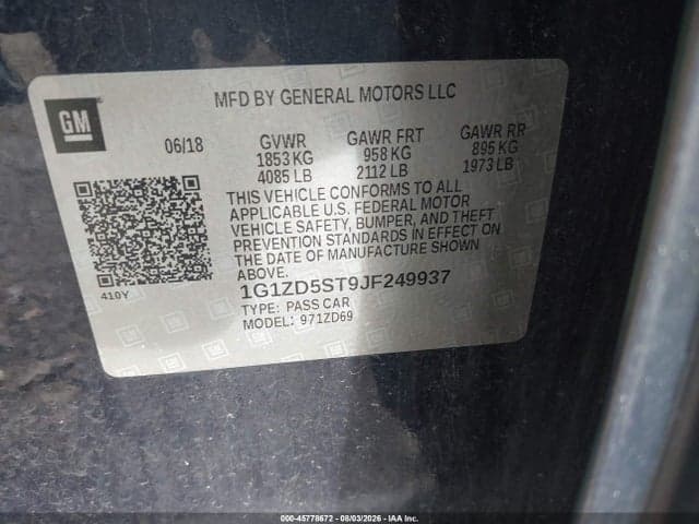 2018 CHEVROLET MALIBU LT 9